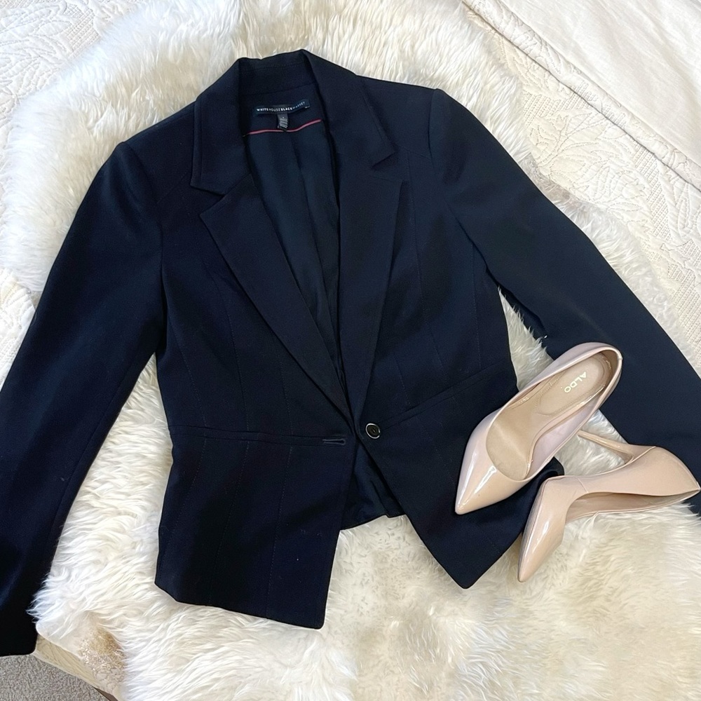 WHBM Classic Black Blazer - Size 4 - Like New